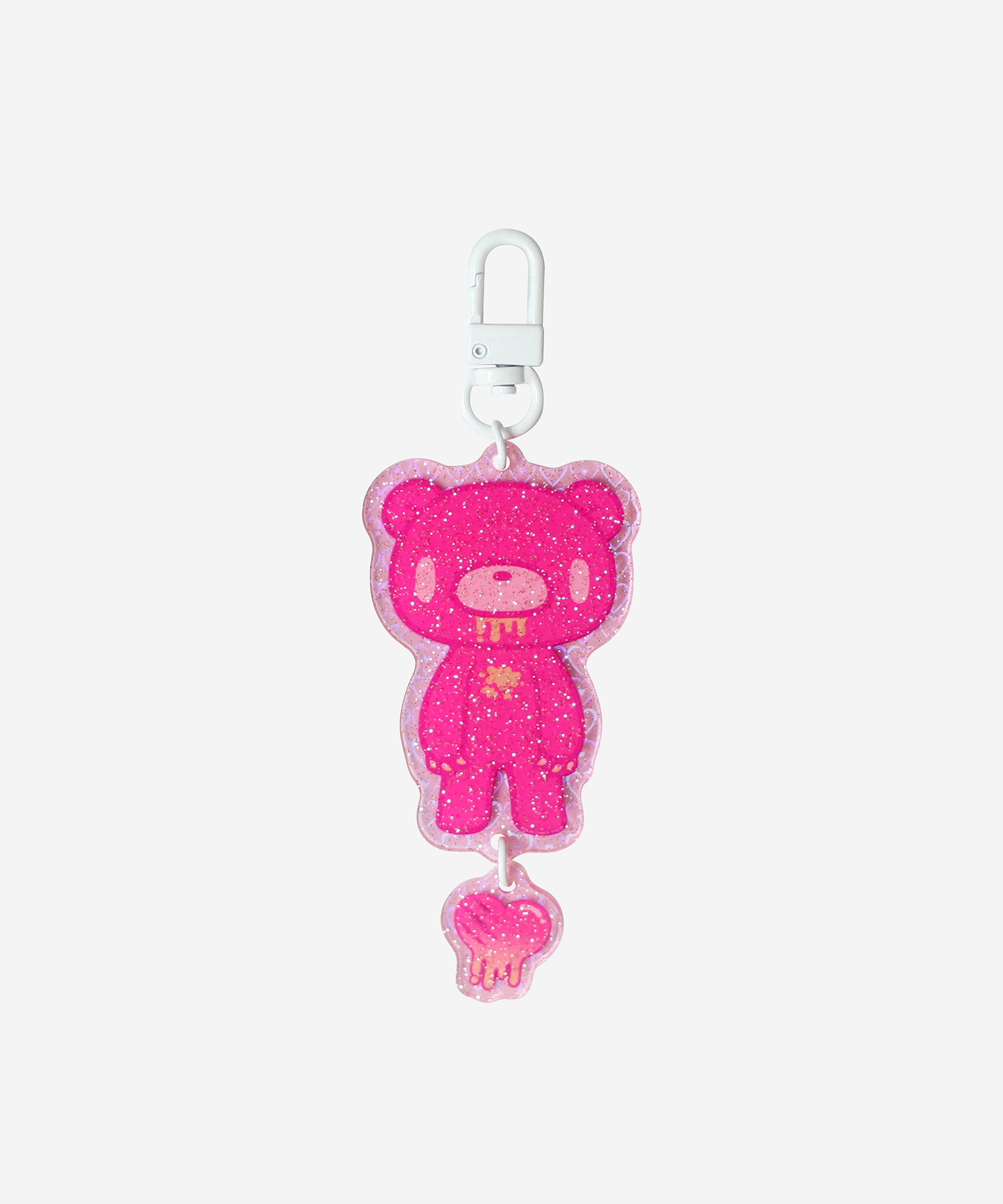 Neon Pink Gloomy Bear Tiered Acrylic Keychain